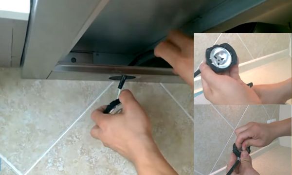 Cách thay bóng đèn máy hút mùi Chefs 3 Thay bòng đèn máy hút mùi Chefs